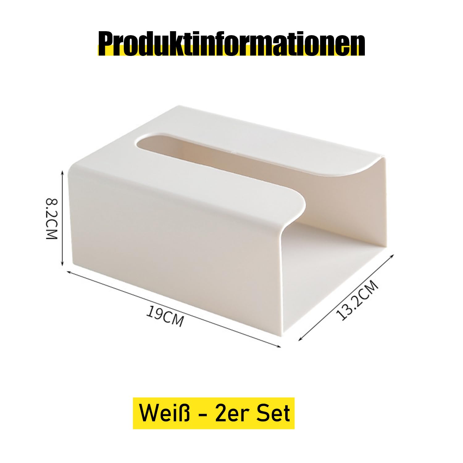 2 Stück Stehende Wandhalterung Papier Handtuchspender Ohne Bohren Kunststoff - Serviettenhalter, Müllsäcke Spender, Perfekt für Toilette, Küche, Wohnzimmer (Weiß)