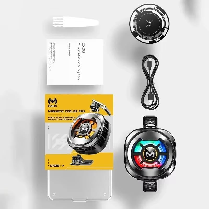 Image of BKN Fast Ultra Cooling Mobile AC Fan Magnetic Radiator | Mobile Cooler USB Powered Fan Cooling Radiator Game Cooler -3 degree for Mobile Phone Gaming, Live Streaming (CX06 fan)
