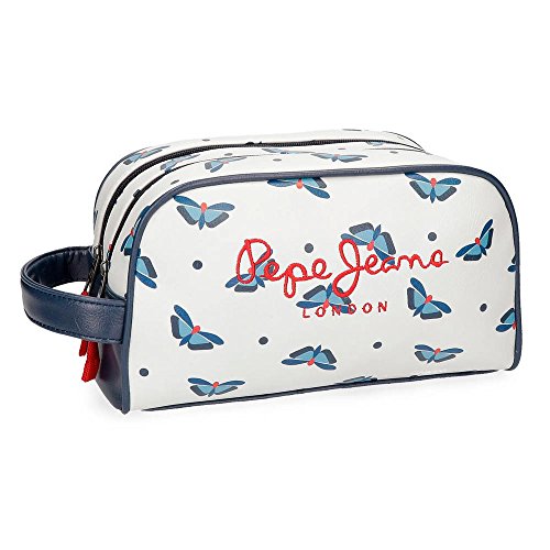 Preisvergleich Produktbild Pepe Jeans Feli Kosmetikkoffer, 26 cm, 4.99 Liters, Weiß (Blanco)