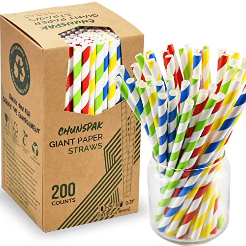Pitillos de papel coloridos 7.75 pulg 200 unidades miniatura 1