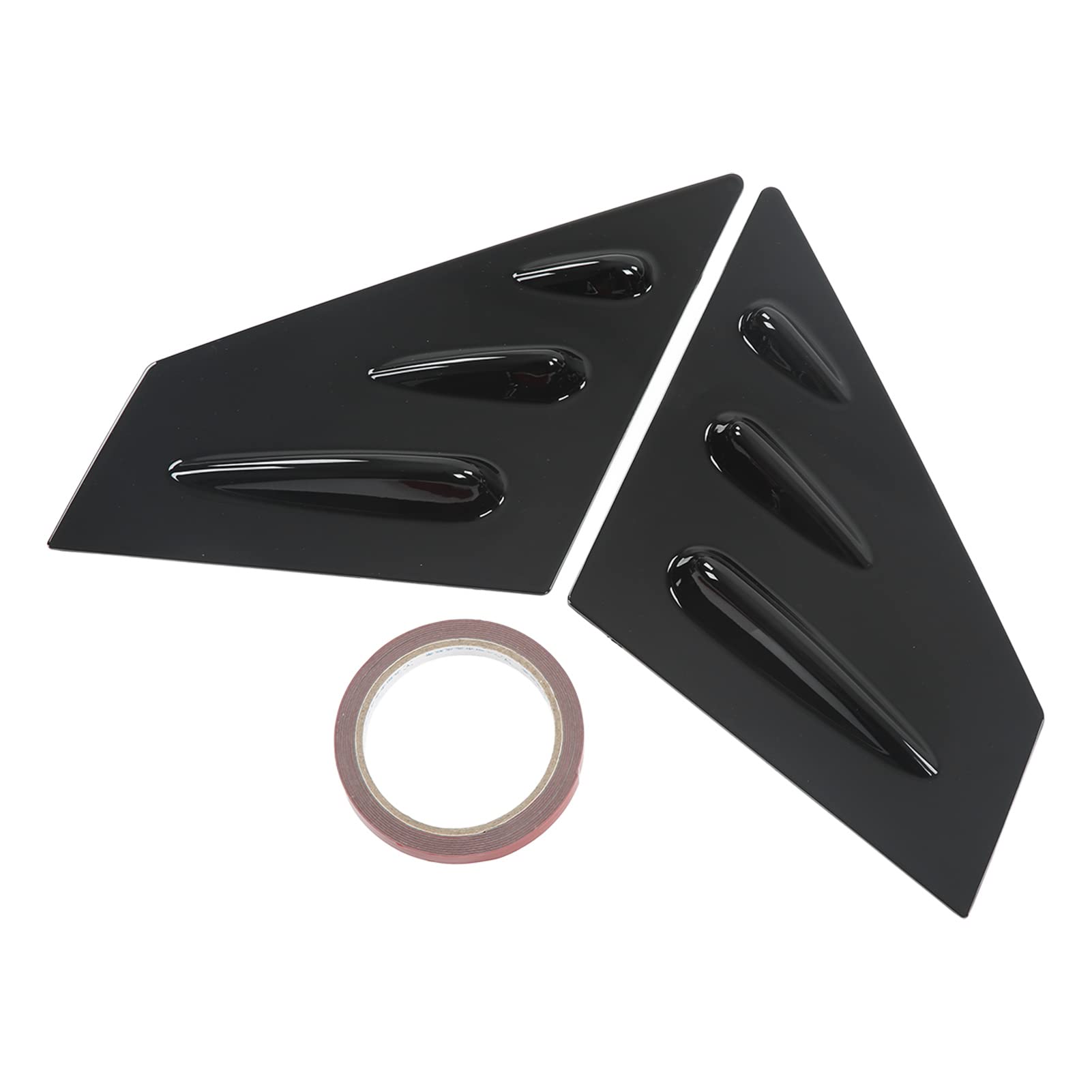 Mirror Side Spoiler Trim, 2 Pcs ABS Rearview Mirror Side Spoiler Window Scoop Louvers Cover Replacement for WRX STI 2015-2021(Black)