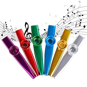 Kazoos Metal Musical Instrument Colorful Aluminum Alloy Kazoo Multipack Good Companion for Ukulele Violin Piano Keyboard…