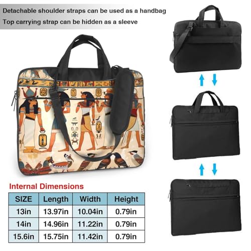 Maletín para laptop con estampado egipcio antiguo miniatura 4