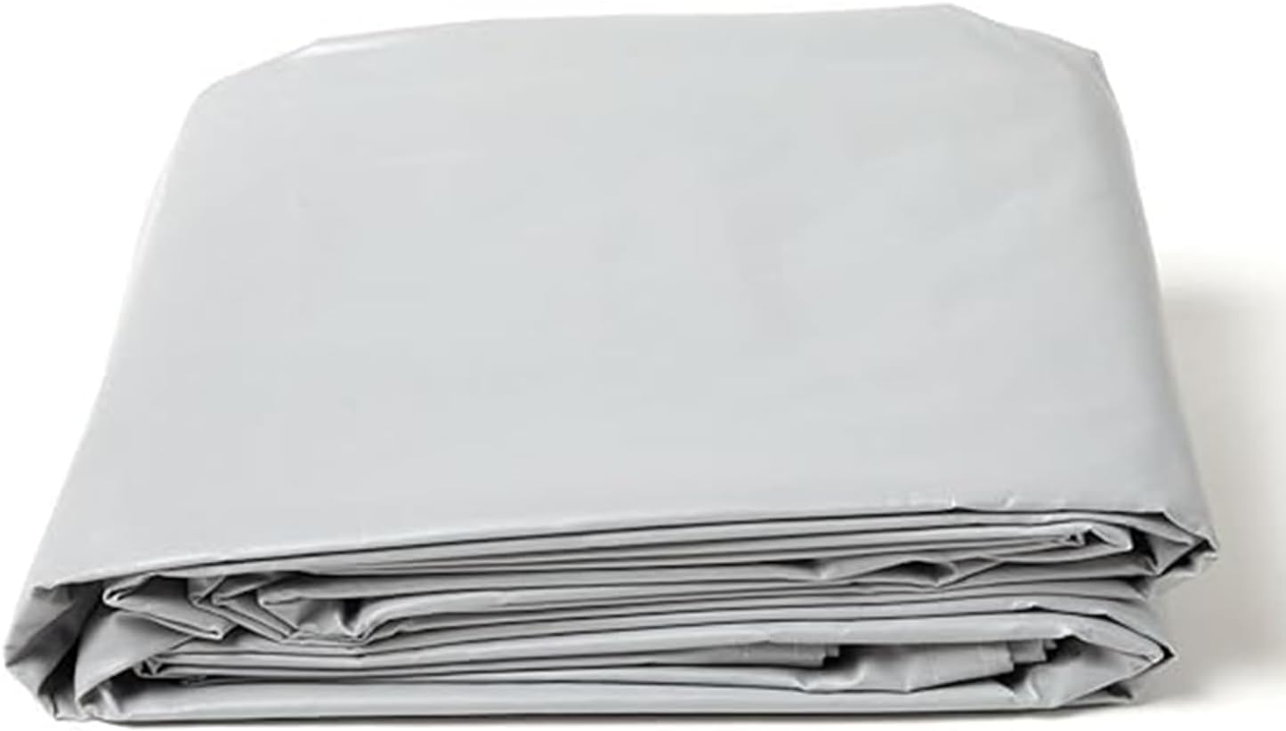 Tarps Now Heavy Duty Vinyl Tarp with Grommets, (8' x 20') - Vinyl Tarps Heavy Duty Waterproof Tarpaulin for Canopy, Pool Cover, Truck Cover, Camping Roof, Indoor Outdoor - Gray, 18 oz, 20 Mil