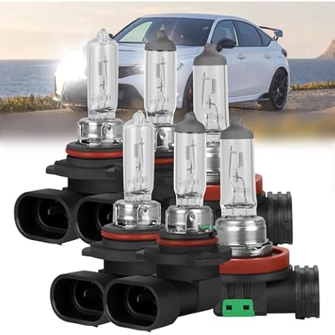 QUAYUB Fit for Honda Civic 2004-2013 (2014-2015 Sedan) Halogen Headlight Bulbs,9005/HB3 High Beam+9006/HB4 Low Beam+H8/H11 Fog Light Bulb Combo Replcement Bulb Kit,Super Bright,Warm White,Pack of 6 Cover