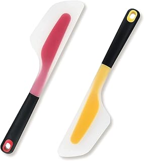 DOERDO 2 Pieces Omelette Spatula Kitchen Omelet Turner Silicone Pigment Scraper Fold Omelette Turner for Kitchen Omelet Pancake