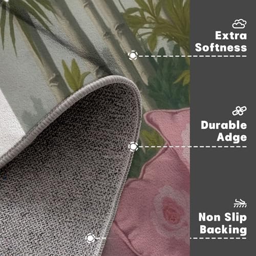 Tapis absorbant tigre rose-vert 45x75cm avec microfibres douces - 5