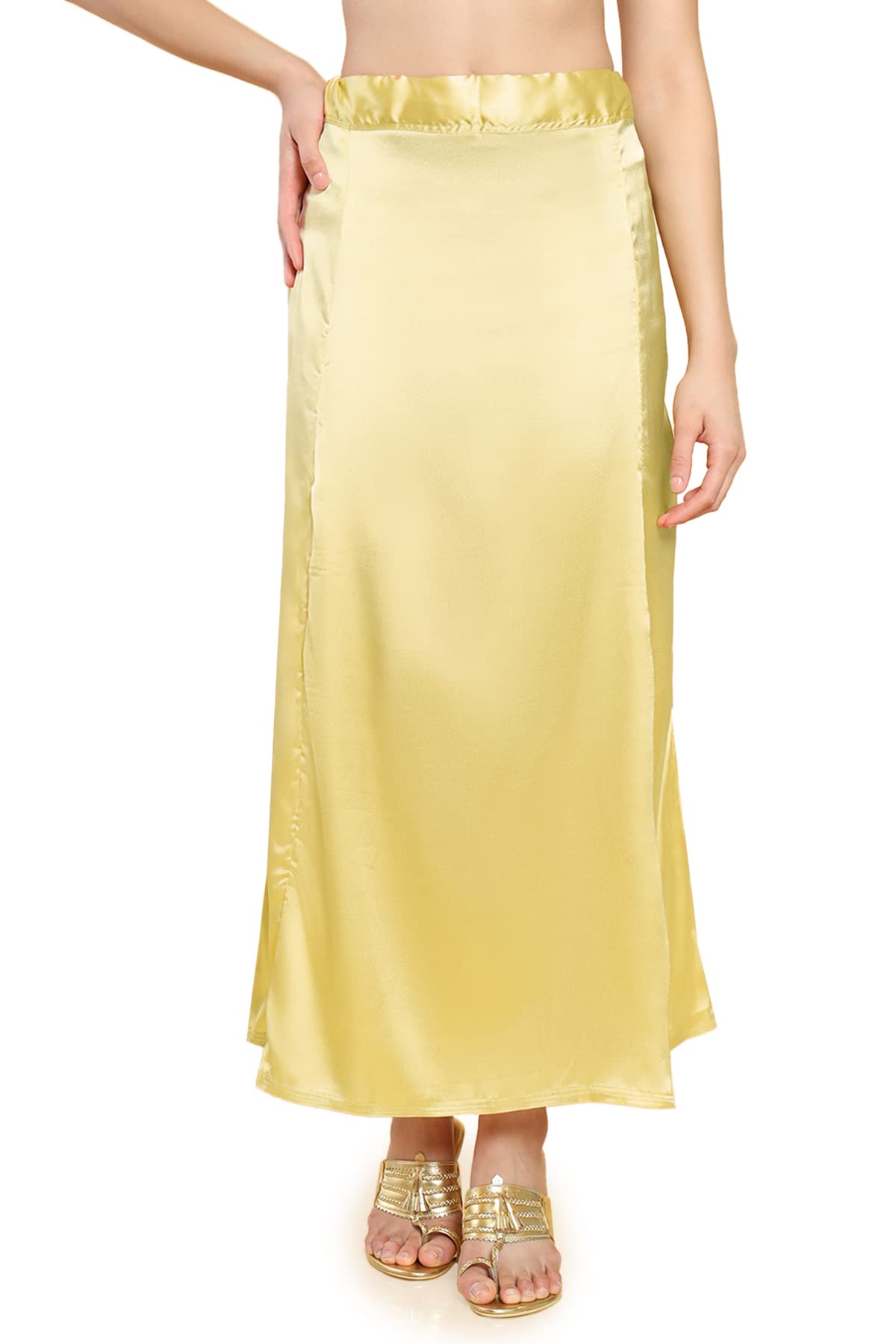 soch Women Gold Satin Solid Petticoat-picture-43