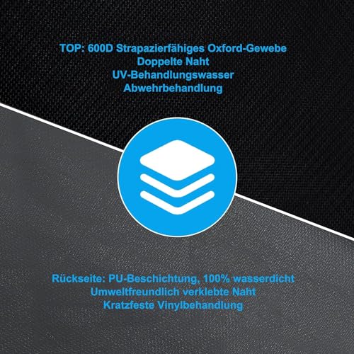 Bonna Faltgarage für Fahrradanhänger, Hundeanhänger und Lastenanhänger Abdeckung Wasserdicht - 600D Winddichtes Reißfestes Oxford-Gewebe fahrradanhänger Abdeckung zubehör - (140×88×92cm)