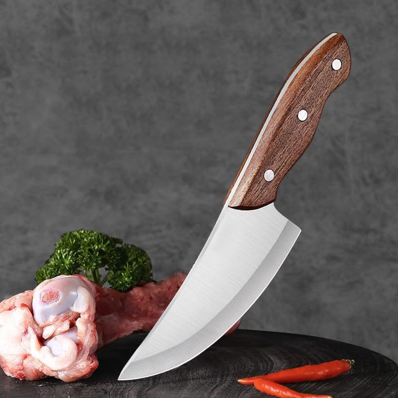 Meat Cleaver,Cleaver Knife Stainless Steel Boning Knife Kitchen Dividing Slaughtering Knife Peeling Kitchen Knife Chef Knife Cooking Tool Meat Cleaver (Color : Style 1)