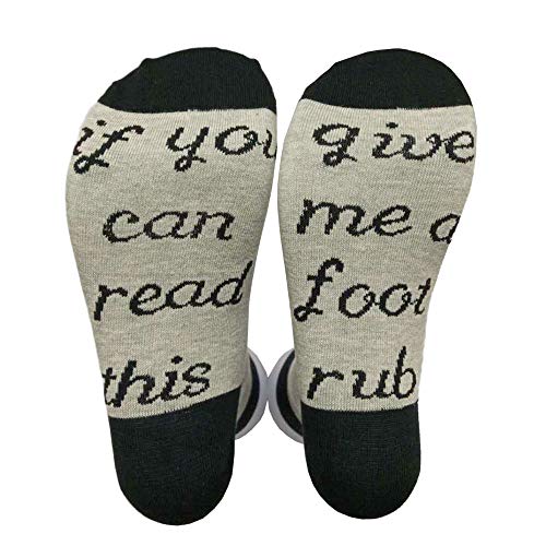 If You Can Read This Please Rub My Feet Socks Birthday Gift Mom Girlfriend Gift for Her (Black, One Size)
