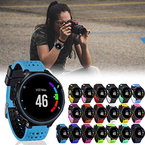 Image of Band Compatible with Garmin Forerunner 235, Soft Silicone Replacement Watch Band Strap Wristband for 220 /230 /235 /620 /630 /735XT /235 Lite Smart Watch for Women Men