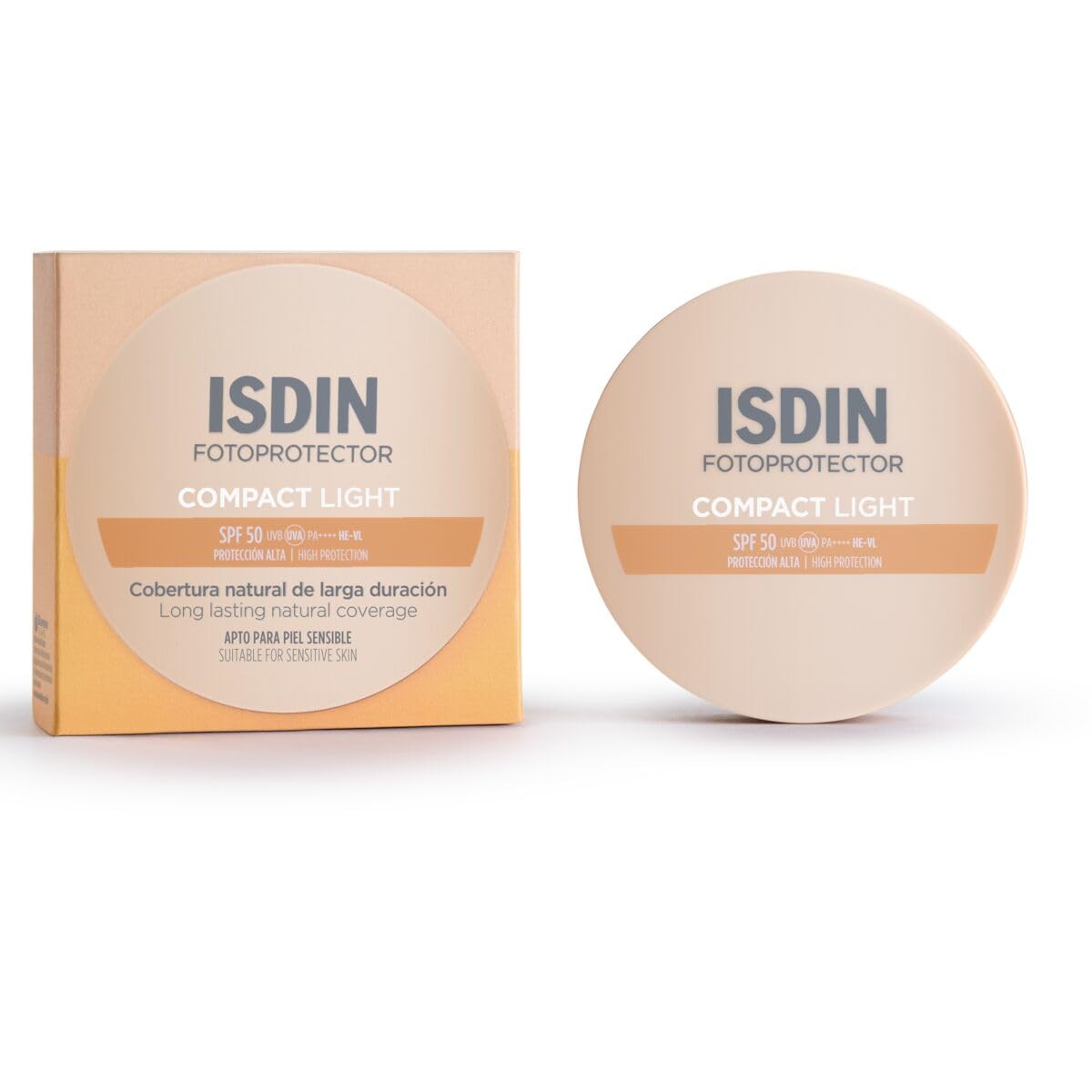 ISDIN Fotoprotector Compact SPF 50 (10 g) | Protection Solaire Visage Compacte | Texture Légère à Absorption Immédiate