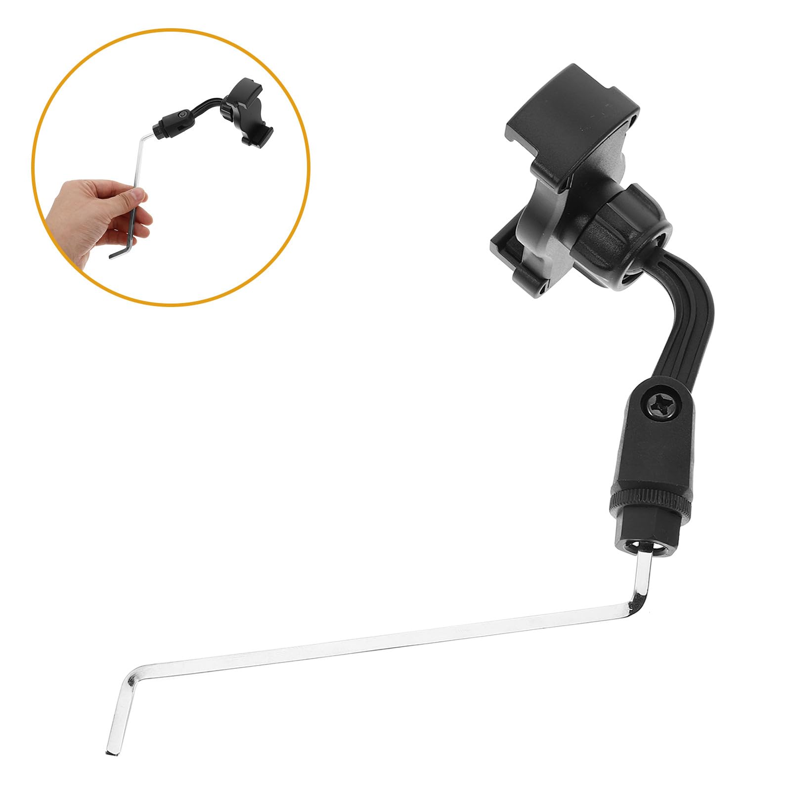 HANABASS Soporte Para Teléfono De Saxofón Clip Ajustable Para Partituras Y Micrófono Ligero Y Portátil Compatible Con Saxofón Alto Y Tenor Con Ángulo Regulable