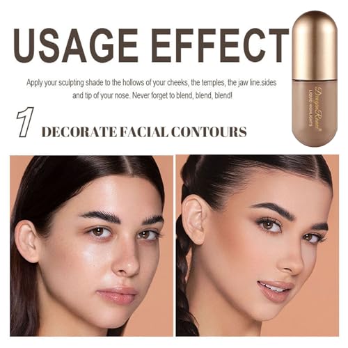 3 Pcs Bronzer Liquid Contour Highlighter Concealer Makeup Set, Highly Pigmented Long Lasting Beauty Wand, Waterproof Smooth Natural Shimmer Pearl Highlight Cream, Face Highlighters Gift For Women - Image 5