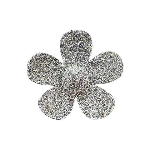 Bestbling Crystal Bling Sparking Car Fragrance Flower Car Diffusser Air Freshener with Vent Clip (Silver) Cover