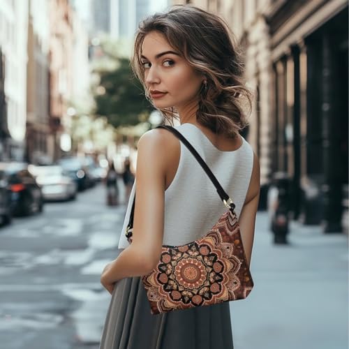 Image of Handbag for Women Leather Underam Shoulder Bag with Zipper Fashion Work Purse Waterproof Travel Wallet