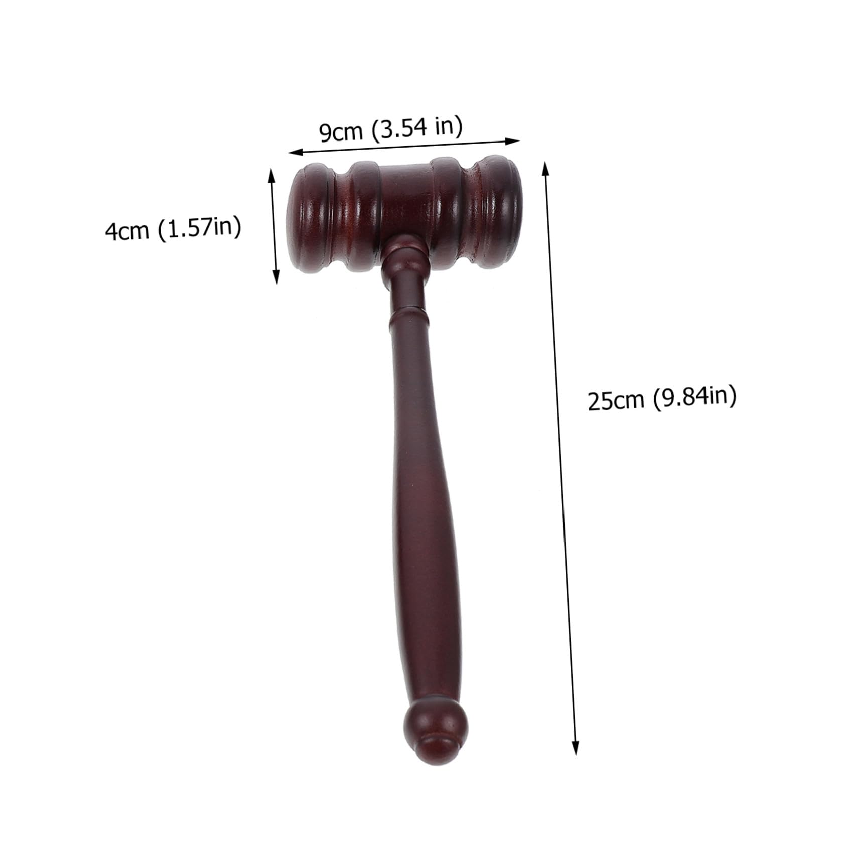 Juego de Martillo de Juez de Madera 1 Set Base Redonda