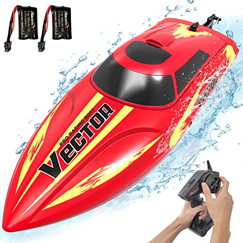 VOLANTEXRC RC Boat Remote Control Boats for Pools and Lakes 2.4 GHZ 20MPH RC Boats for Adults and Kids Fast RC Racing Boats for Kids and Adults with 2 Rechargeable Batteries Toys Gifts for Boys Girls