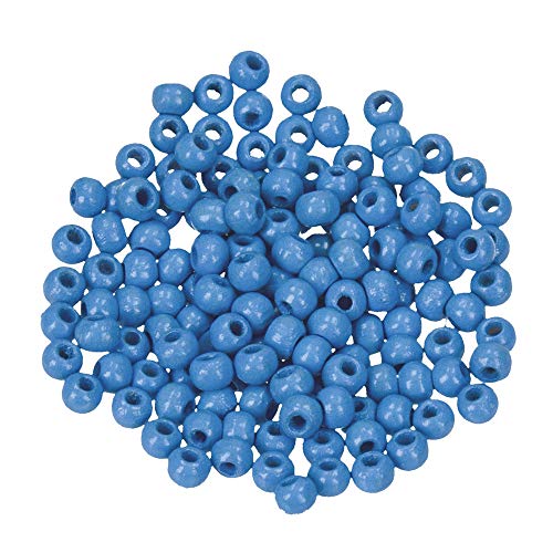 Efco Perles en Bois 6 mm 110-piece Trou, Bleu Clair Cover
