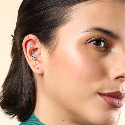 Image of SOHI Designer Cuff Earrings for women & girls, cute earrings for girls, fancy earrings for women stylish, fashion jewellery for women, Light Weight stylish, Cuff Earring, One Ear Cuff, Ear wire