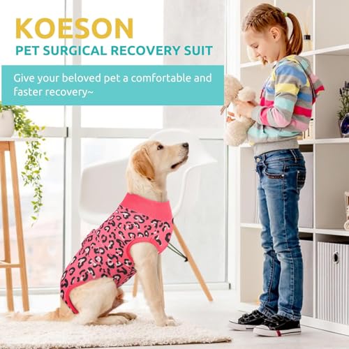 Image of KOESON Lightweight & Soft Surgery Recovery Suit for Large Dogs Female Male