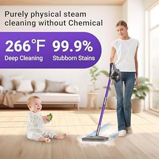 Nettoyeur vapeur et balai vapeur avec PowerPad, 29 accessoires, nettoyage écologique sans produits chimiques, pour tous les sols, tapis, fenêtres, salles de bains et cuisines