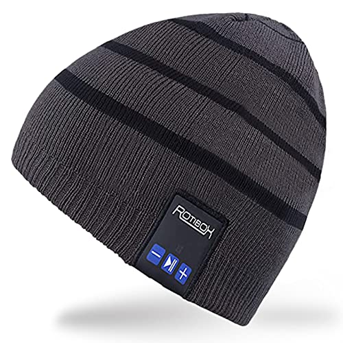 Mydeal Winter Unisex Adult Wireless Bluetooth Beanie Hat Cap Ear Covers with Headphones Headsets Earphones Speakers Music Audio Hands-Free Phone Call for Sports Fitness Gym Exercise Workout - Gray Mydeal Winter Unisex Adult Wireless Bluetooth Beanie Hat Cap Ear Covers with Headphones Headsets Earphones Speakers Music Audio Hands-Free Phone Call for Sports Fitness Gym Exercise Workout - Gray