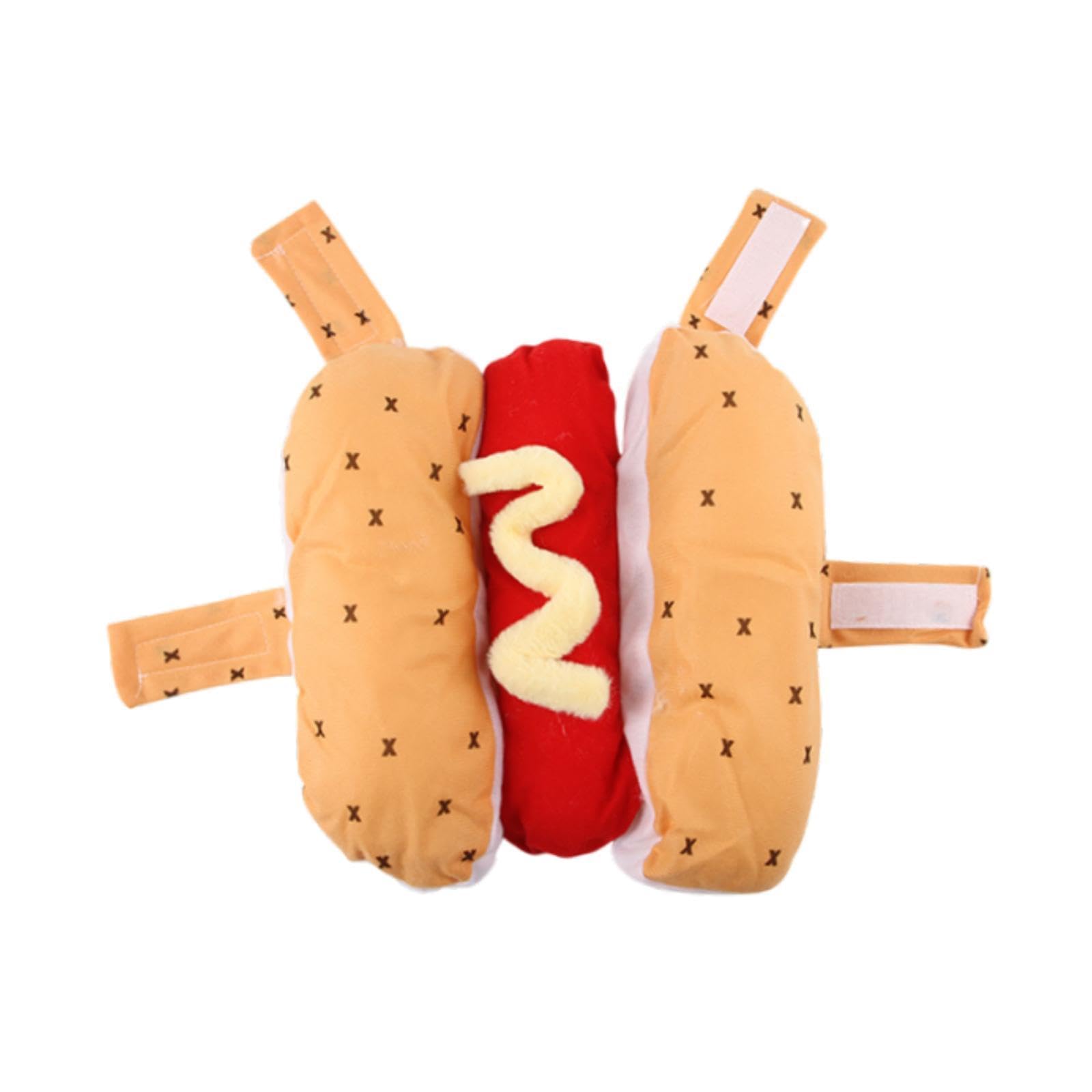 Tenue de fête hamburger pour chien et déguisement chiot M