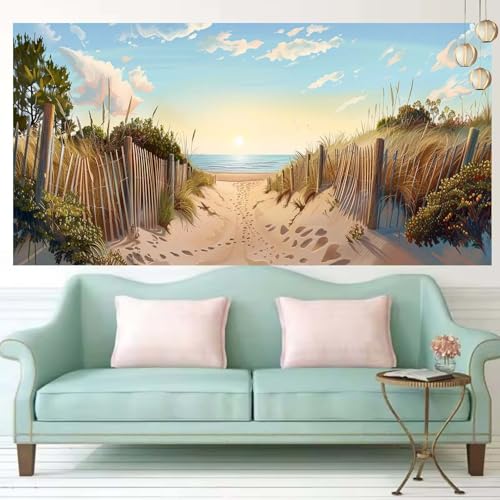 Tableau en Perles à Coller Grand Format | Art Canevas Premium Broderie Diamant de Style Paysage