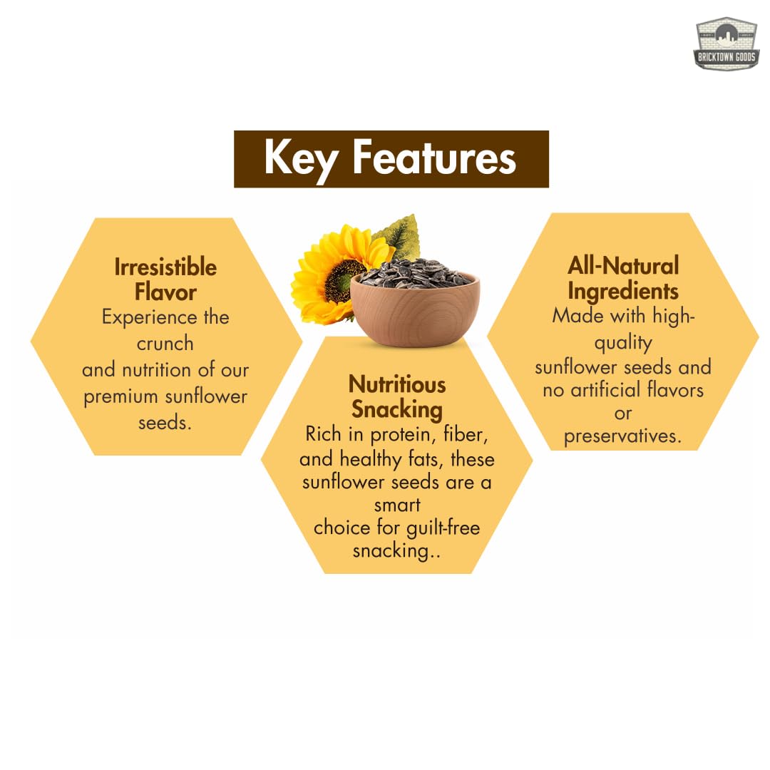 Bricktown Goods Smoked Habanero Flavored Sunflower Seeds - 3 Pack - Boldly Seasoned and Roasted In-Shell Sunflower Seeds - 24 oz Total