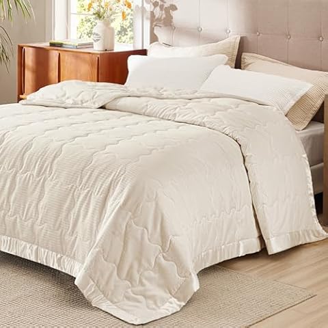 Bedsure Ivory King Size Blanket Cover