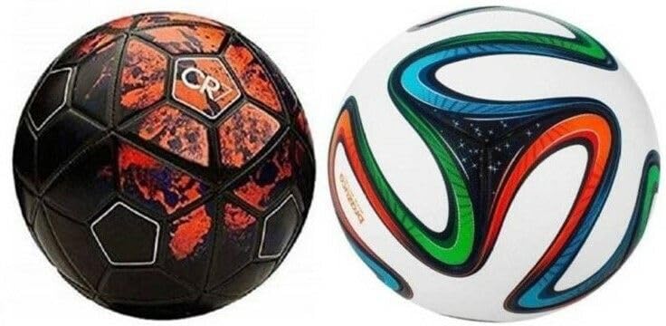 GYMFREAK Owlix New Combo of PVC Black & Multicolor Football, Size: 5 (Standard, Pack of 2, Multicolor)-image-5