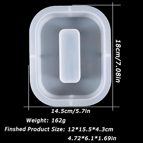 Miniatura 32 de Molde de letras grandes de 7 pulgadas para resina, 26 moldes epoxi del alfabeto en mayúsculas, molde del alfabeto grande de la A a la Z para hacer