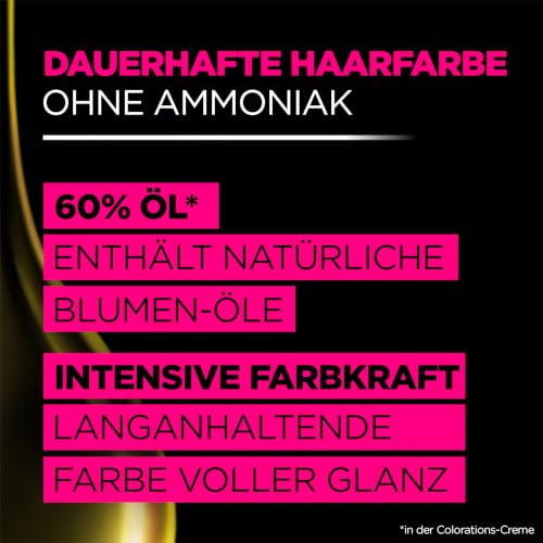 Foto von Garnier Olia Dauerhafte Haarfarbe 6.0 Hellbraun, ohne Ammoniak, permanente Coloration, bis zu 100% Grauabdeckung, langanhaltende Farbe bis 8 Wochen, intensiver Glanz, 3 x 1 Stück
