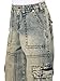 True Religion Men's Denim Big T Cargo Pants with Signature Stitching, Elizabeth St Mediym Wash, 36