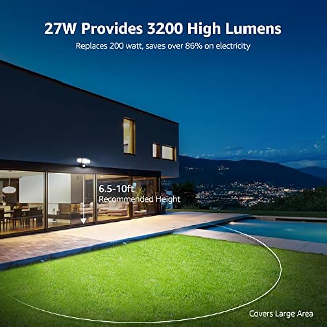 Lepro LED Security Lights Flood Lights 27W Black