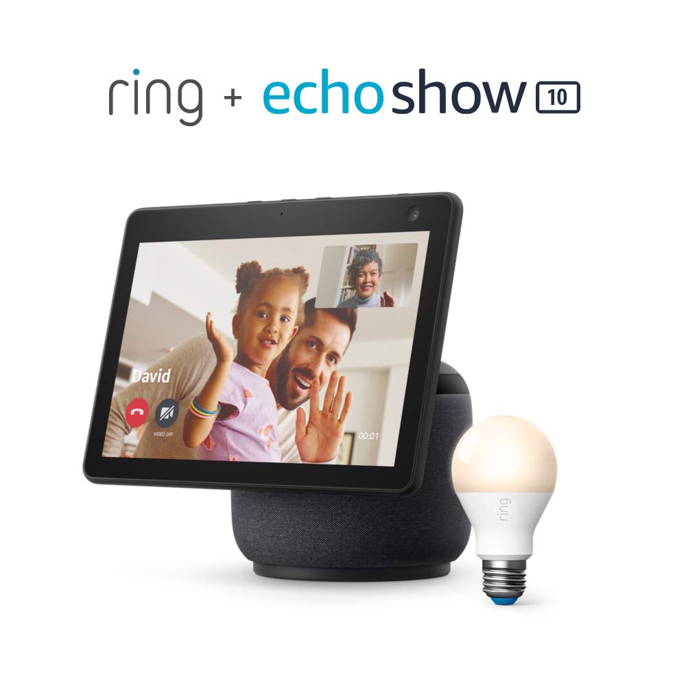 Buy Allnew Echo Show 10 (3rd Gen) Charcoal bundle with Ring A19