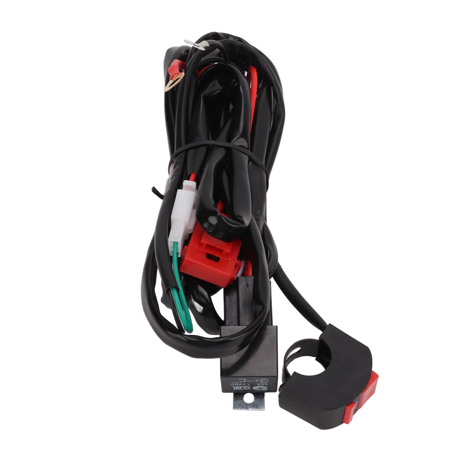 Cablaggio relè per Moto, Cablaggio per Luce Lavoro Impermeabile IP67 Sicuro 12V 40A per Auto Moto Cross,Terminali e Cablaggi