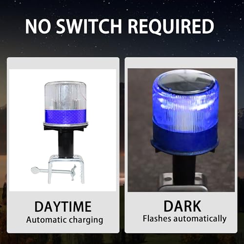 QXMH Luz de aviso estroboscópica solar: luz de segurança intermitente LED à prova d'água, luz de av