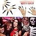 20 Pcs Halloween Costume Nail Claws Fake Witch Finger Props Rubber Rings Cosplay for Women Party Gothic Vampire Nails Decorative Supplies