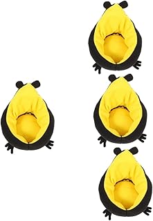 Abaodam 4 Peças Cama De Hamster Cama De Cobaia Pequena Casa De Animais Chinchila Cama De Inverno Cobaia Esconderijo Gaiola Chinchila Sofá Chinchila Esconderijo Hamster Esconderijo Quente