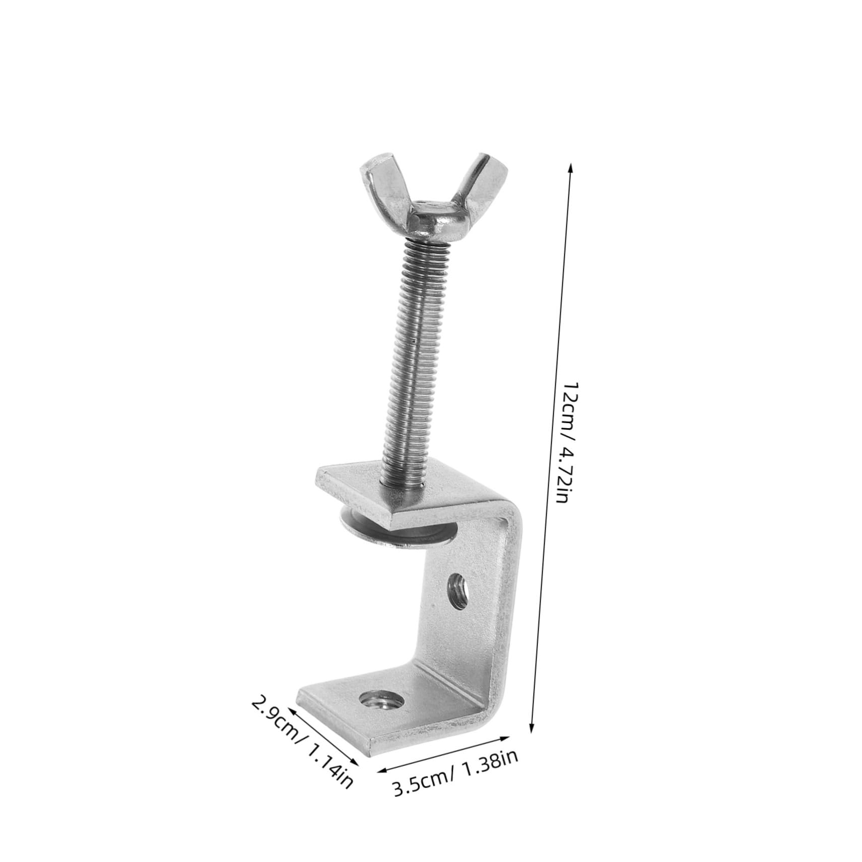 Alipis 2pcs Woodworking Jig Straight Steel C-clamp C Clamp Adjustable for Woodworking Tension Clamps Toggle Clamp Woodworking Vise Mini Small Clamps Timber Duty Silver Stainless Steel