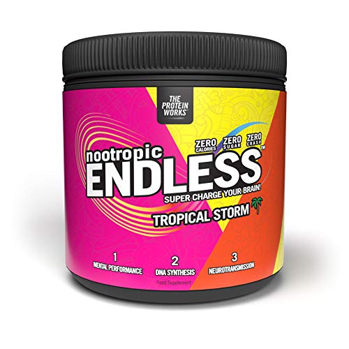 Protein Works - Endless Nootropic Supplement | Promotes Focus | Zero Sugar, Zero Calories | Brain Booster | 30 Servings | Tropical Storm