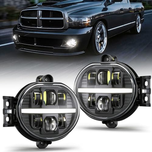 Auxbeam New LED Fog Lights with DRL, DOT Approved Bumper Fog Lamps for Dodge Ram...