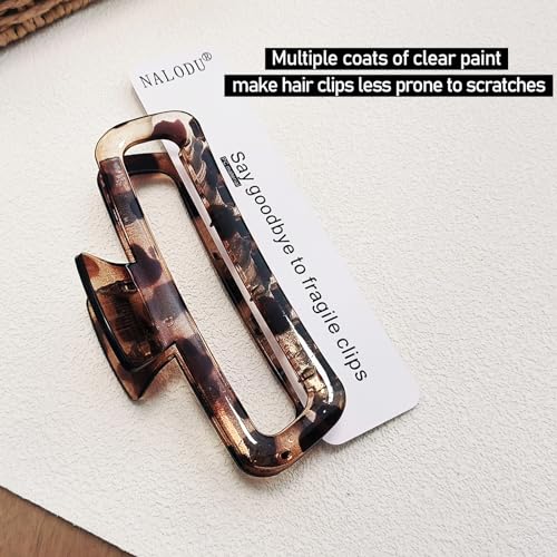 Nalodu 5-Inch Oversized Claw Clips – 2-Pack (Matte Black & Leopard) — view 4