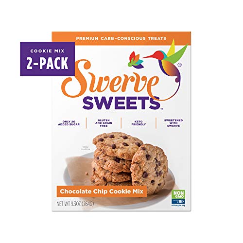 Swerve Sweets, Chocolate Chip Cookie Mix, 9.3 ounces (Pack of 2)