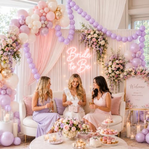 Image of Light Purple Linking Balloons, 100PCS 6 Inch Lavender Quick Link Balloons | Pastel Purple Balloons for Birthday Bridal Baby Shower Wedding Princess Coquette Fairy Butterfly Mermaid Party Decorations