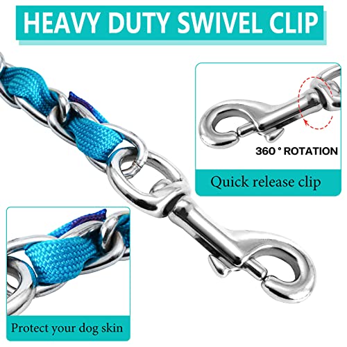 Duckygoo Chew Proof Dog Leash Large Dogs, Heavy Duty Chain Leash For Large Breed Dogs, Metal Dog Leash With Padded Handle, Dog Metal Tactical Leash For Medium & Large Dogs #TOP3