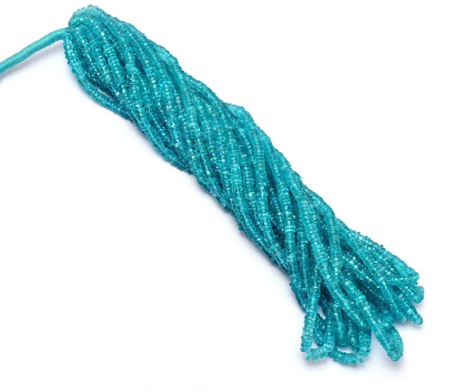 Perles en apatite bleu de mer Heishi 5mm pour créer un bijou unique chargé de sérénité